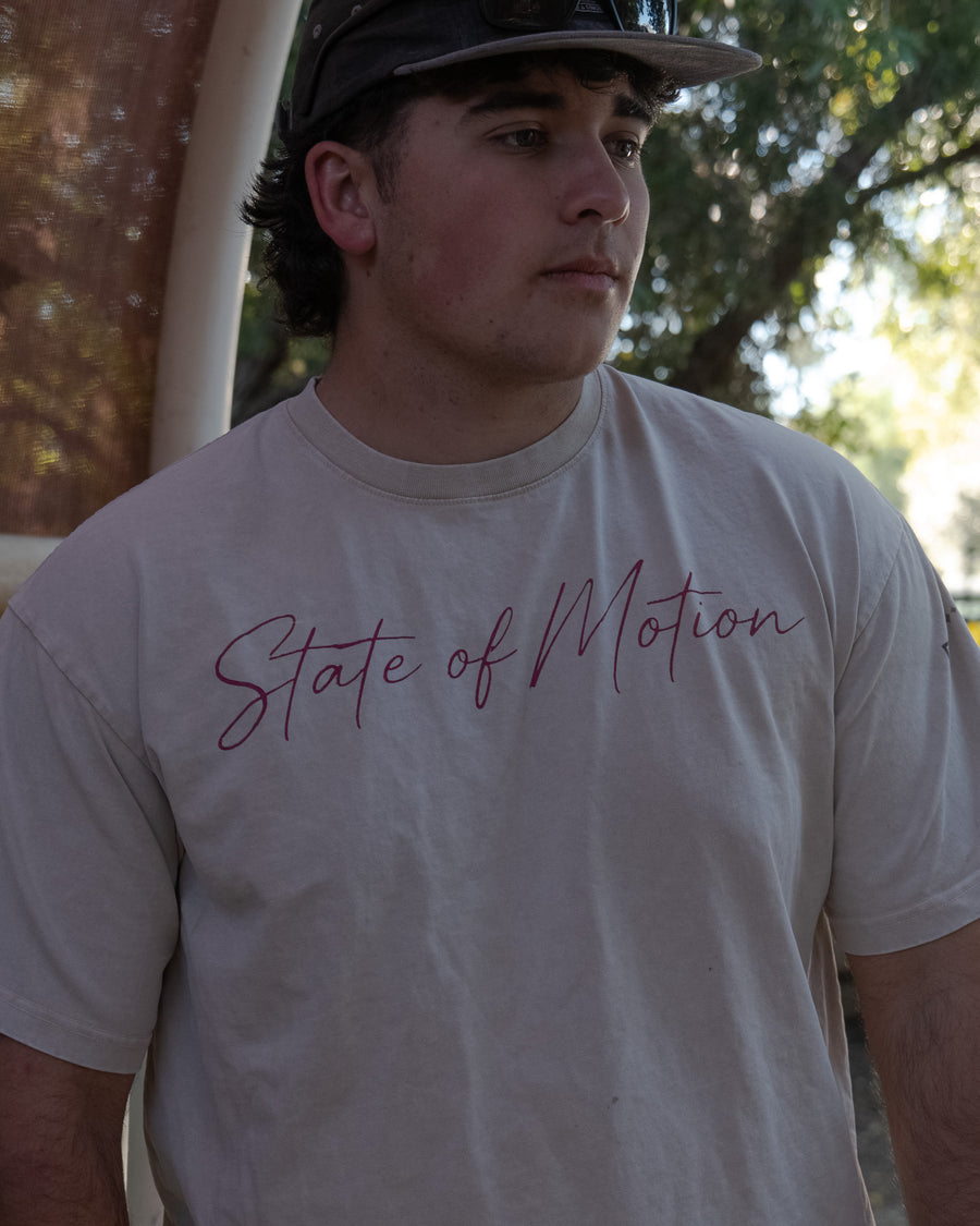 STATE OF MOTION - TAN - PREMIUM T SHIRT